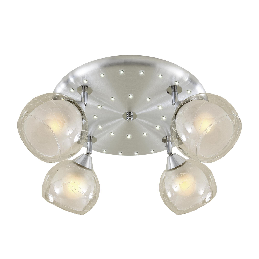 Citilux Самба CL158142 Люстра с поворотными плафонами Алюминий Хром