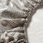 Простыня на резинке IKEA JATTEVALLMO (ЙЭТТЕВАЛЛМО), Бежевый с рисунком, 180x200 см