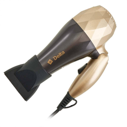 Фен 1000 Вт DELTA DL-0909 коричн. с золотом