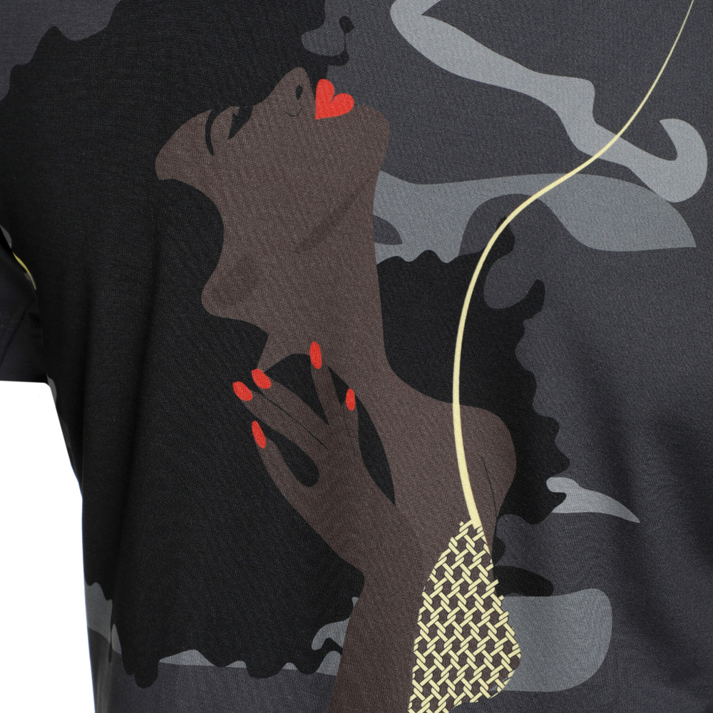 Мужское теннисное поло adidas New York Printed T-Shirt Men - Grey