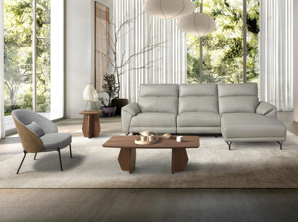 Угловой квадратный столик 2143 из ореха