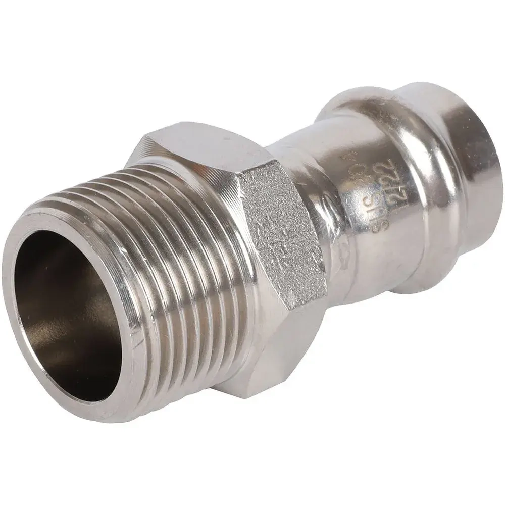ROMMER Переходник с НР 18x3/4" из нержавеющей стали прессовой