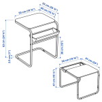 Столик придиванный -  IKEA OLSERÖD/ОЛСЕРОД ИКЕА, 63х53х50 см, черный