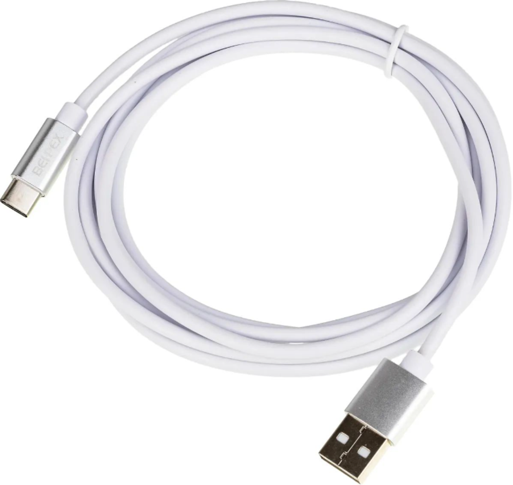 Кабель USB тип С 2,4А 2м белый