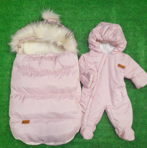 Комплект на выписку LUX (зима, розовый)