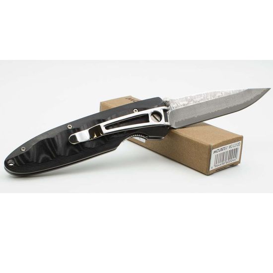 Складной нож Mcusta Damascus Basic Folder MC-0012D c клинком из стали VG-10 San Mai (Laminated Stainlesss Damascus) рукоять микарта