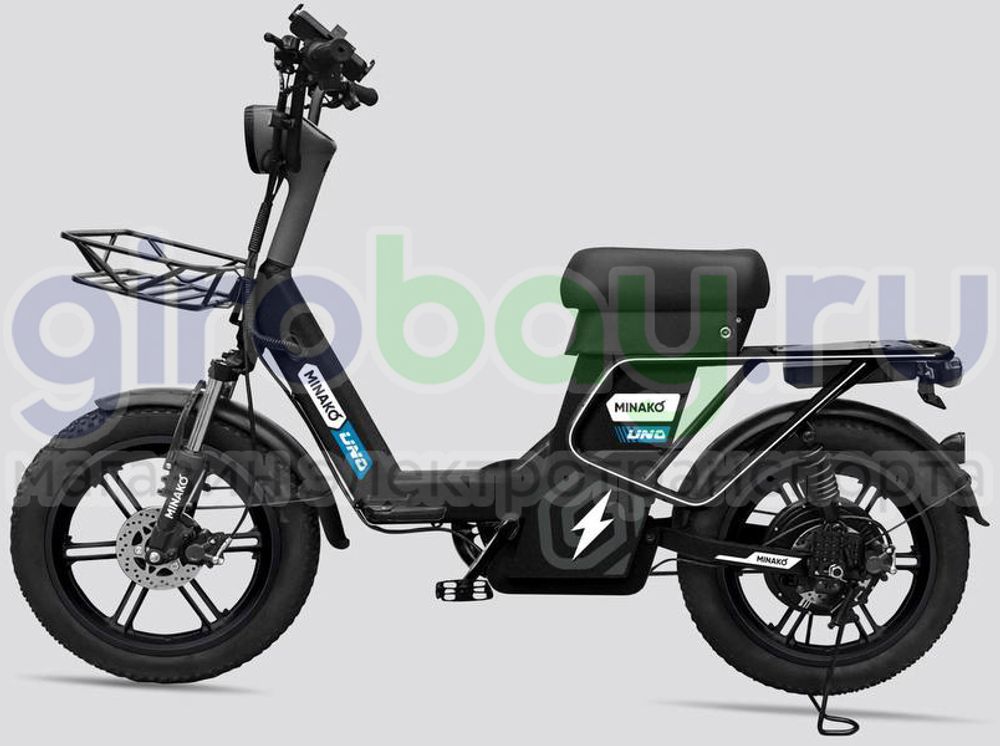 Электровелосипед Minako UNO 30Ah LifePo4 - Чёрный фото №1
