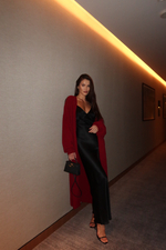 Кардиган в винном цвете