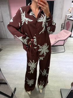 Шелковый костюм Coral Bay шоколад