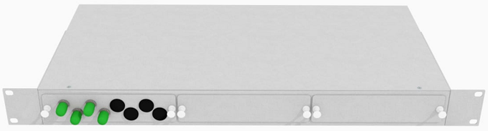 Кросс оптический стоечный  TopLAN КРС-Top-1U-04ST/A-OS2-GY