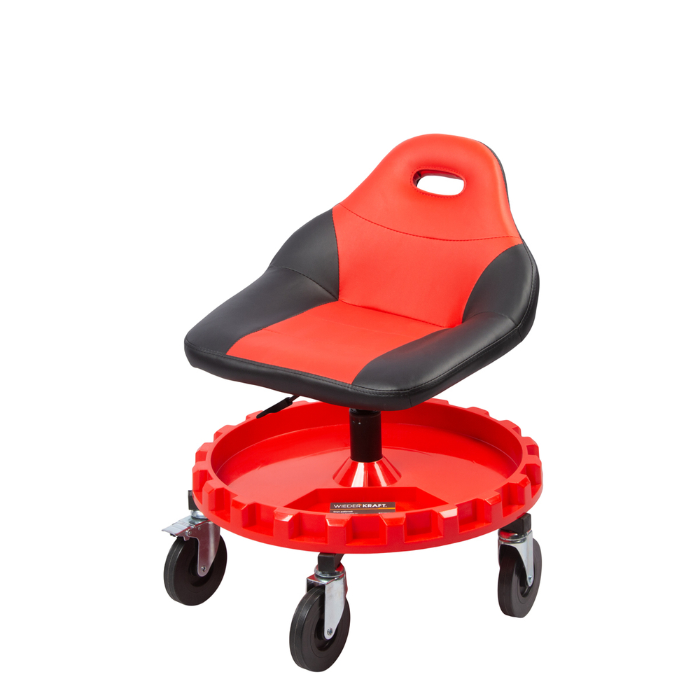 WDK-86012 Стул рабочий с лотком для инструмента, мягким покрытием и спинкой