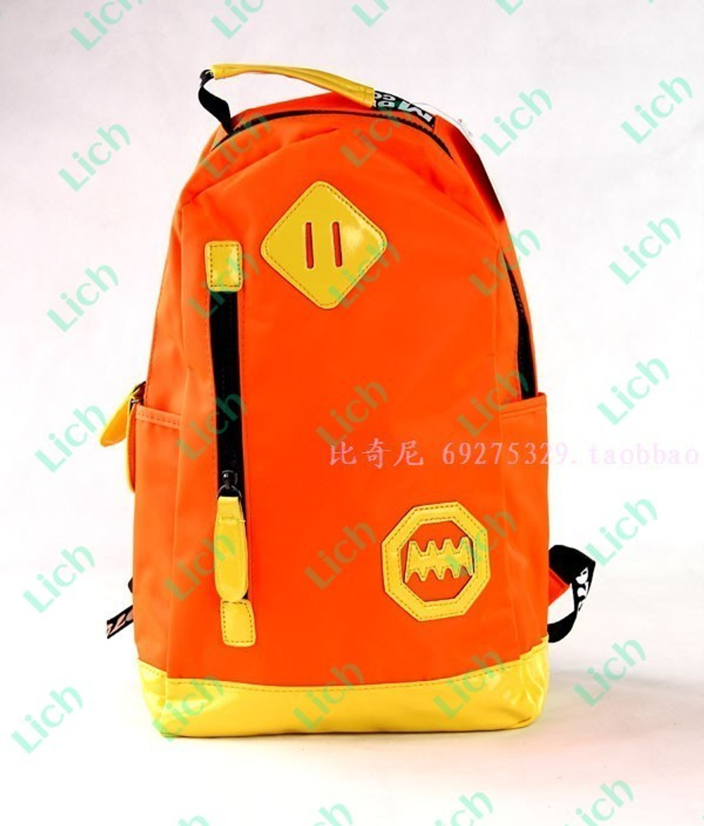 Рюкзак детский с контрастными вставками и аппликациями