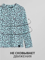 Лонгслив базовый для девочки с принтом