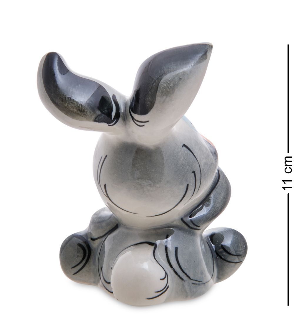 ГЛ- 066 Фигурка «Заяц-Боня» цв. (Гжельский фарфор)