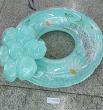 Круг с цветком 70 см с блестками, 4 цвета микс, с-30560