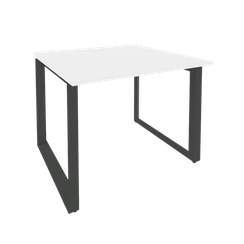 Onix Стол переговорный O.MO-PRG-1.1 Белый Бриллиант/Металл Антрацит 980*980*750