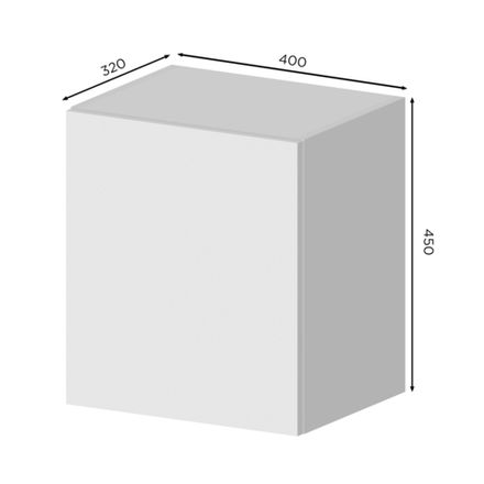 Кухня Модуль ГВ 400/2 горизонтальный высокий с нависанием Белый / Каштан
