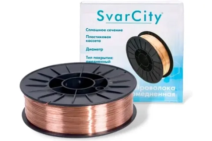 Омеднённая сварочная проволока ER70S-6 (СВ08Г2С) (0.6 мм; 5 кг) SvarCity