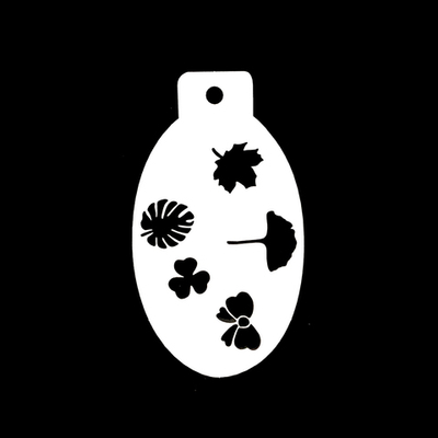 Трафарет для аквагрима "Листья"  8*13