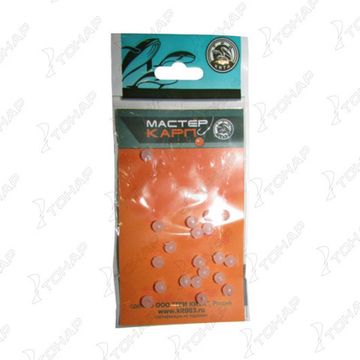 Бусина 6мм прозрачная силикон (20шт/уп) Три кита