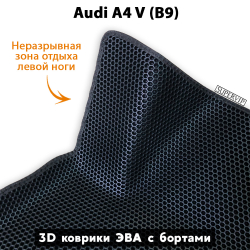 коврики для авто Audi A4 V B9 из eva материала от supervip