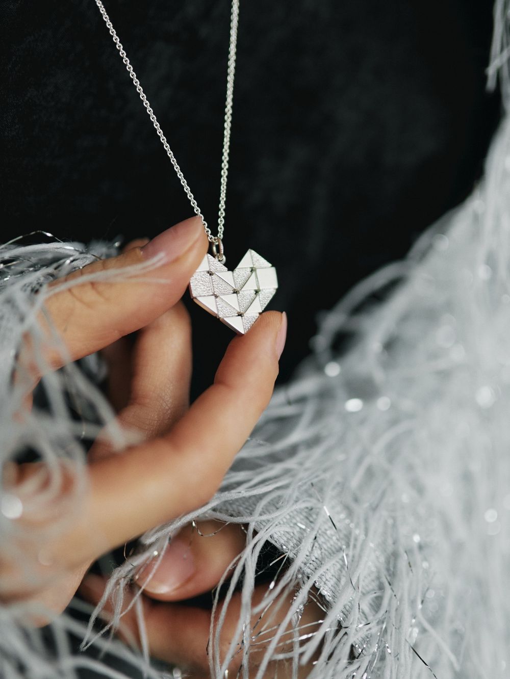 Подвеска Сердце змейка рубика