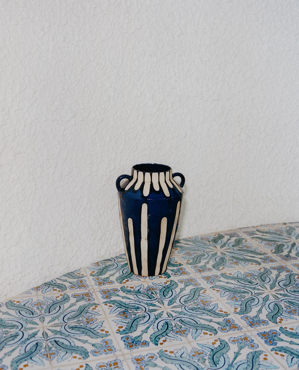Zara Home Ваза из фаянса, цвет синий, 41 см