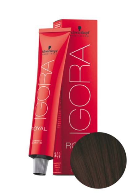 Краска для волос Igora Royal 3-68 Темный коричневый шоколадный красный Schwarzkopf Professional, 60 мл