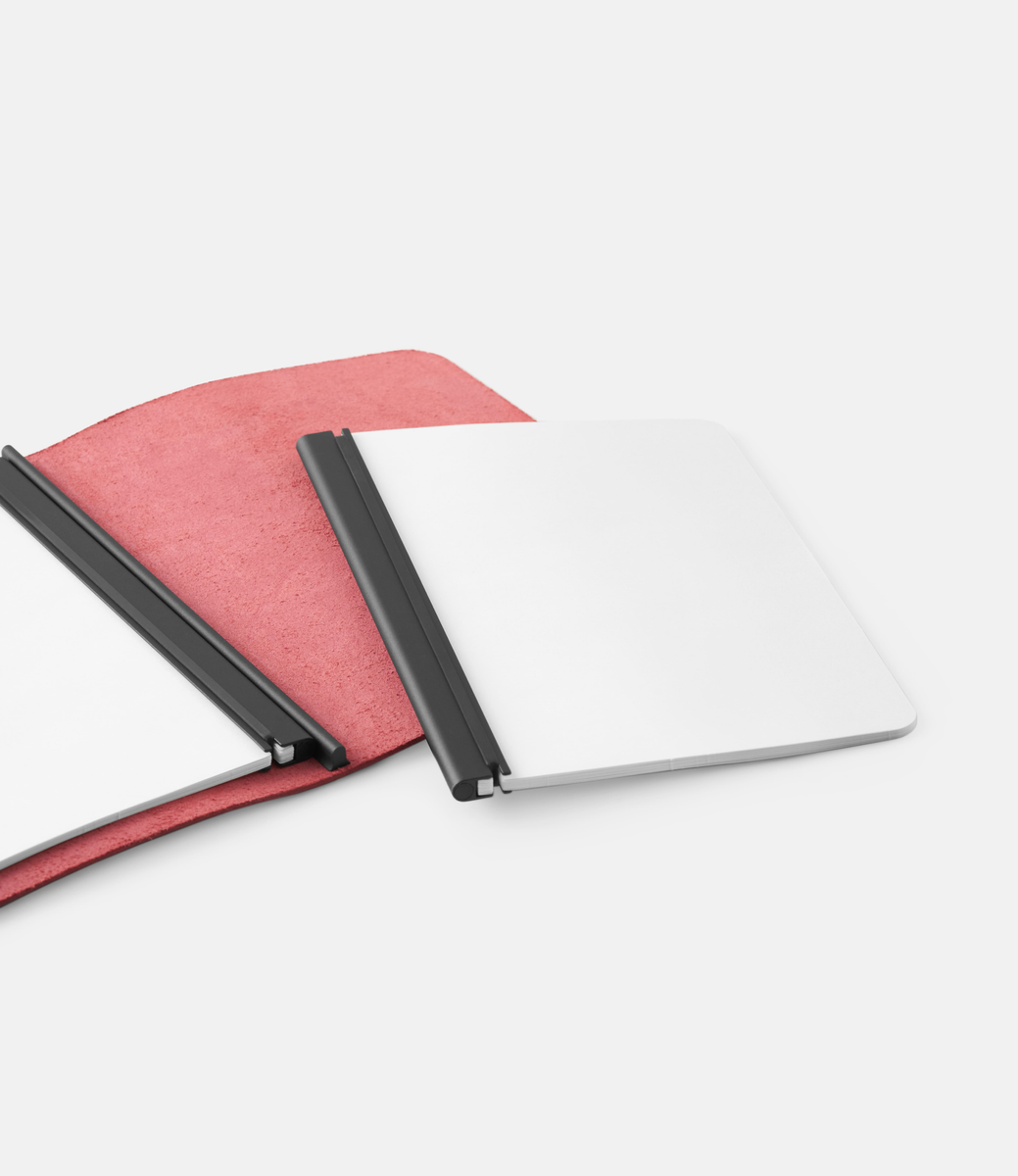 Antou NOTA Work set veg tanned leather Deep Red — модульный блокнот