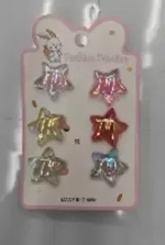 Резинки для волос детские 6шт «БАМБИ БУМ», Звёздочки, микс 6 цветов, d-2.см/12*7.5см