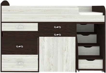 Кровать-чердак КарИВи Малыш 6 Венге Винтерберг