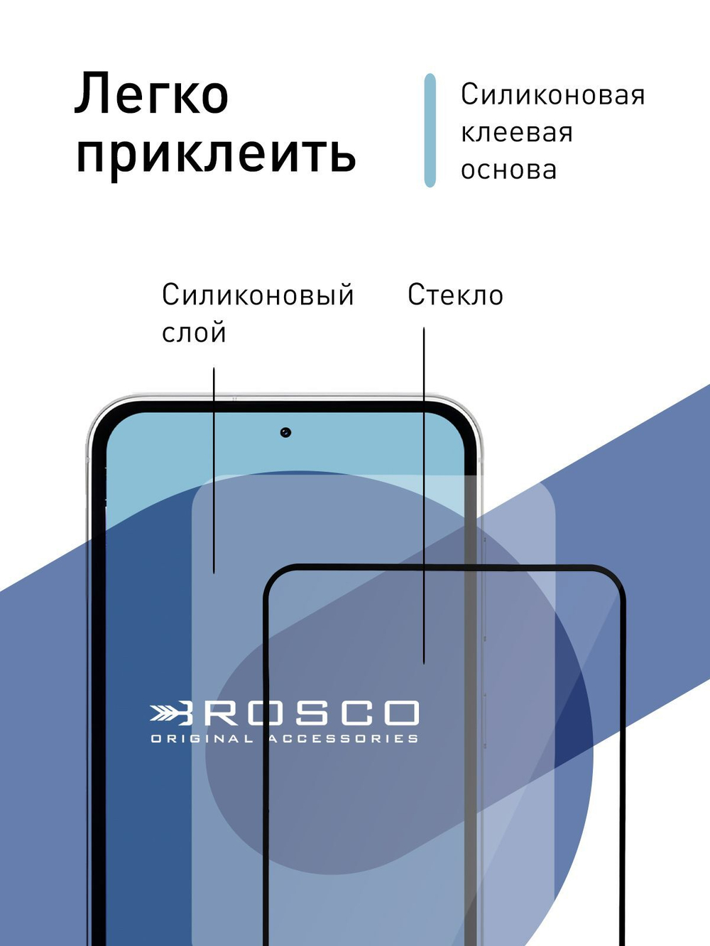 Защитное стекло ROSCO для Samsung Galaxy S23 FE (арт.SS-S23FE-FSP-GLASS-BLACK )