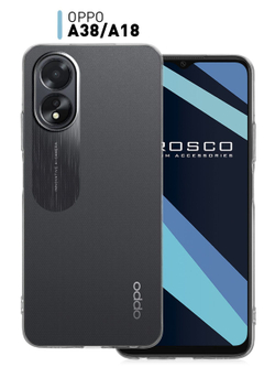 Чехол ROSCO для Oppo A38 (арт.OPPO-A38-TPU-01-TRANSPARENT )