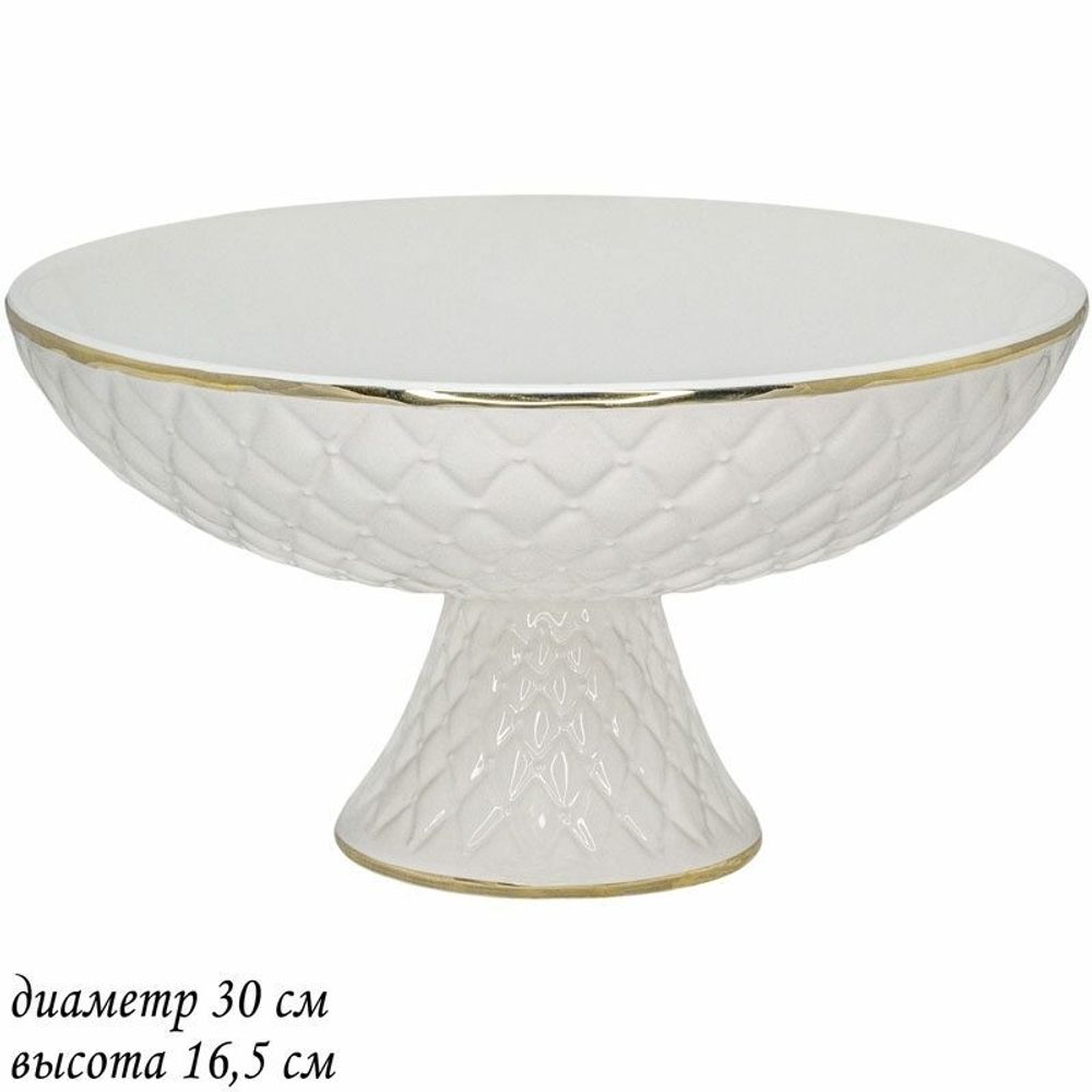 Lenardi 110301 Фруктовница на ножке 30см СТЁЖКА в под.уп.(х4)Керамика