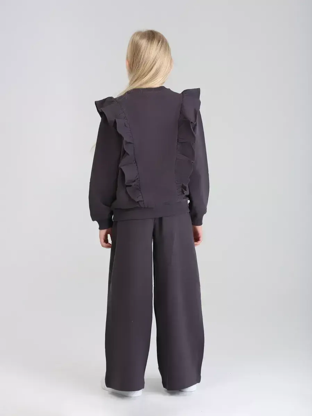 Костюм для девочки с брюками-палаццо на осень