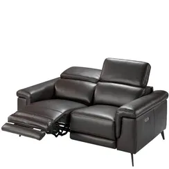 Двухместный диван с реклайнером Angel Cerda 5319-2P, темно-коричневая кожа