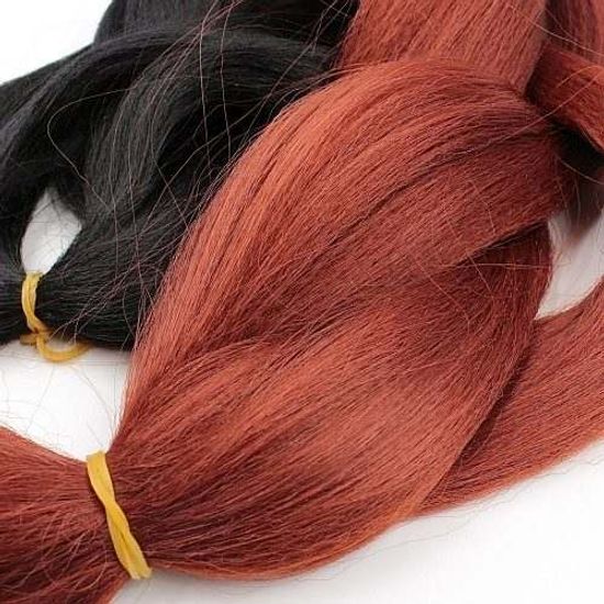 Канекалон 2-цветный 100гр 130см B31 черно медный