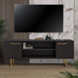 Тумба под ТВ Арт Колор matte 155см Стайл Голд Терпкий коричневый матовый