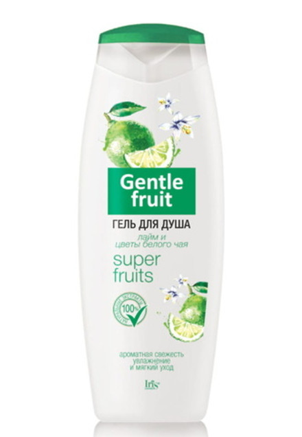 Гель для душа Gentle Fruit "Лайм и цветы белого чая" 400мл IRIS