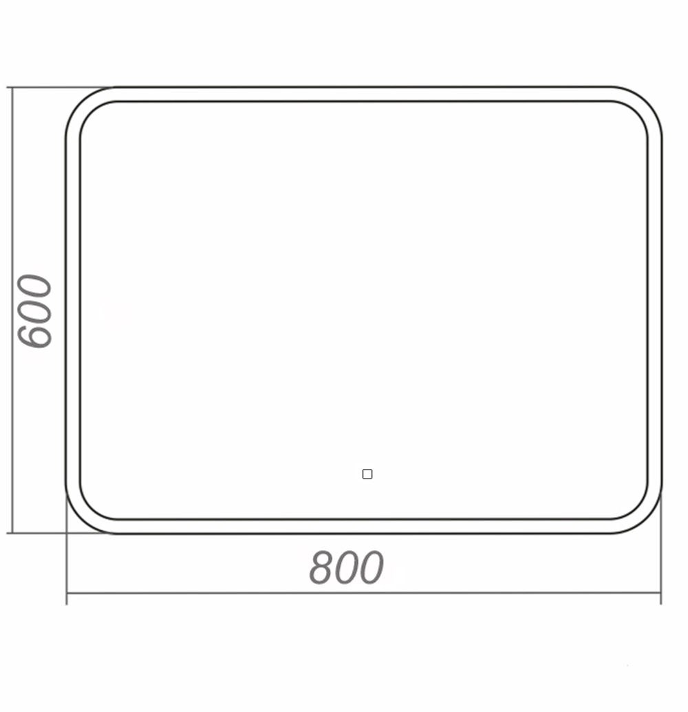 Зеркало AZARIO Alone Raggio 800х600 влагостойкое с подсветкой, сенсорный выключатель с функцией диммера (CS00078965)
