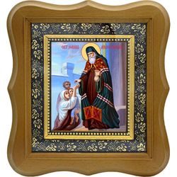 Иоанн Милостивый, подающий милостыню. Икона на холсте.