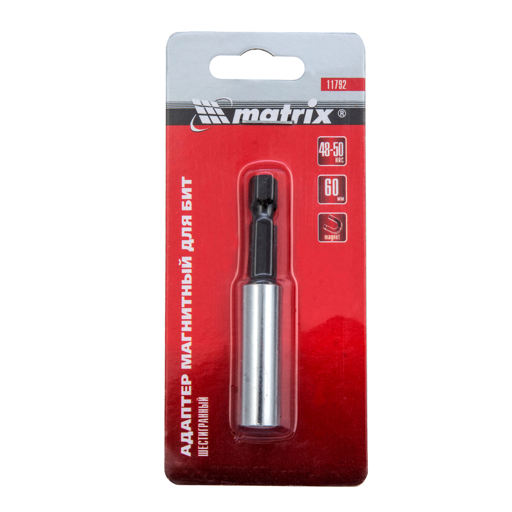 Адаптер магнитный для бит, шестигранный, 1 шт. Matrix 11792