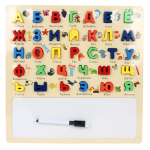 Развивающая игрушка деревянная Алфавит с маркером, C-41765
