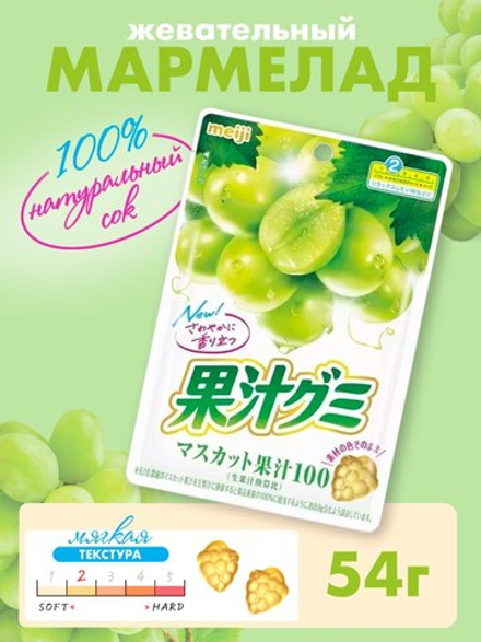 Мармелад со вкусом муската, Meiji, 54г