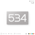 Номер на дверь 534, табличка на дверь для офиса, квартиры, кабинета, аудитории, склада, серая 120х70 мм, Айдентика Технолоджи