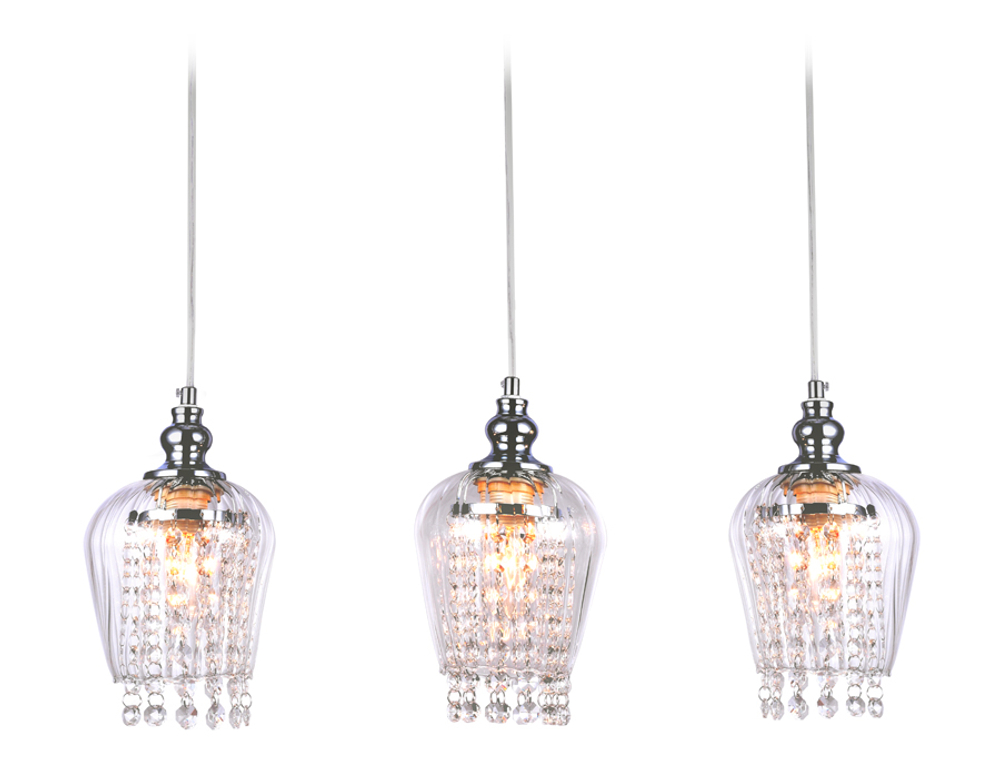 TR3612/3 CH/CL хром/прозрачный E27/3 max 40W 570*140*920