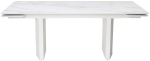 Стол М-City DISAUR Моцарт 200 Белый мрамор, стекло, Белый
