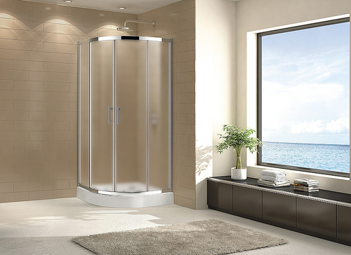 Душевой уголок Cezares Eco 90x90 ECO-O-R-2-90-P-Cr профиль Хром стекло рифленое