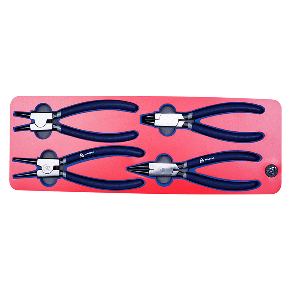 МАСТАК (5-3304) Набор съемников стопорных колец, ложемент, 4 предмета