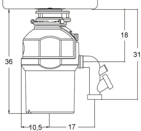Измельчитель пищевых отходов Emar ATC-WZB390A